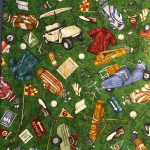 Cotton Golf Print Fabric 2 Yards